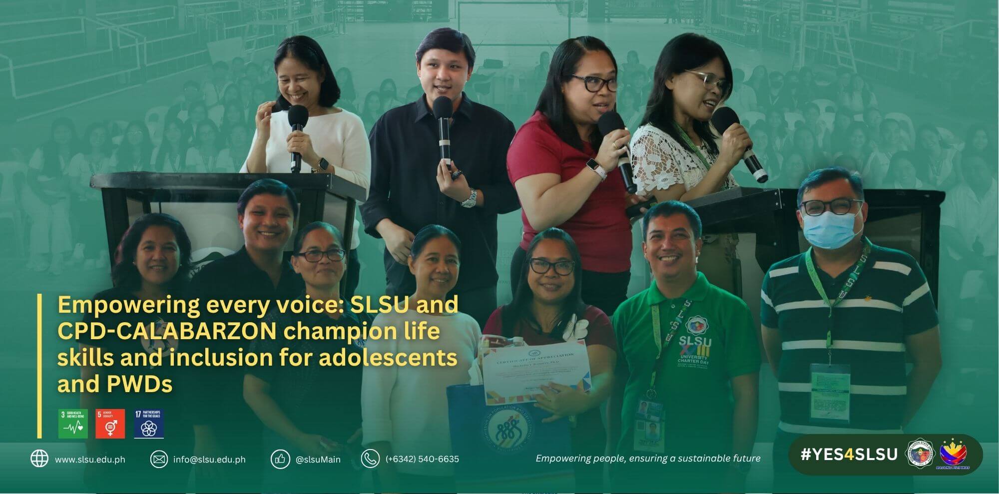 Empowering every voice: SLSU and CPD-CALABARZON champion life skills and inclusion for adolescents and PWDs