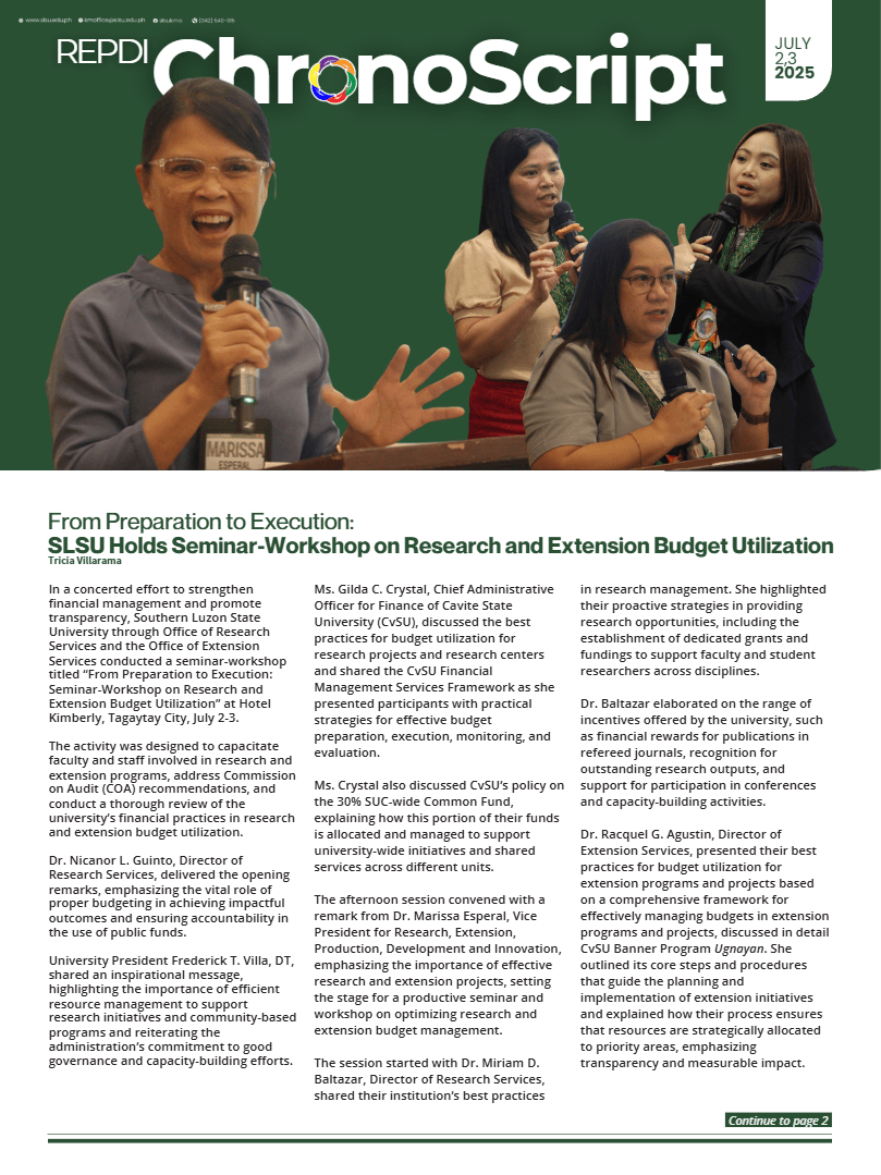 Karulo Newsletter - Office of Extension Services