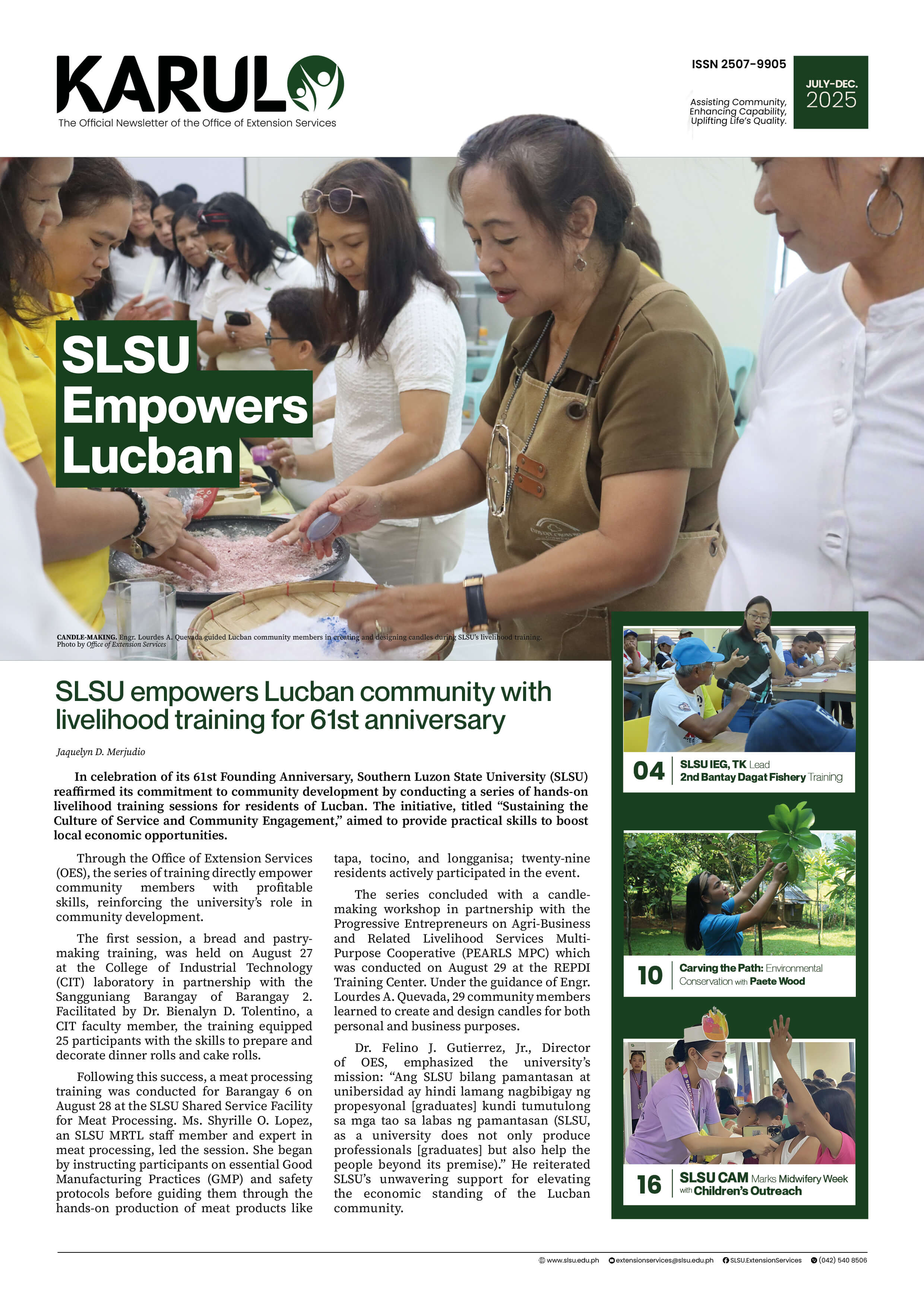Karulo Newsletter - Office of Extension Services