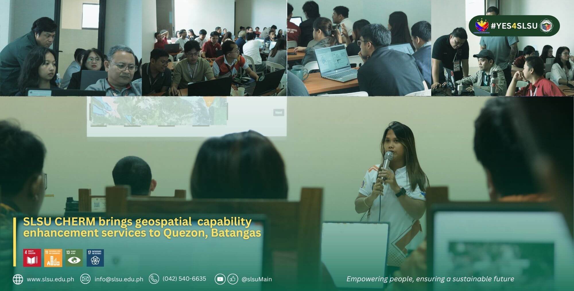 SLSU CHERM geospatial capability enhancement services in Quezon and Batangas.