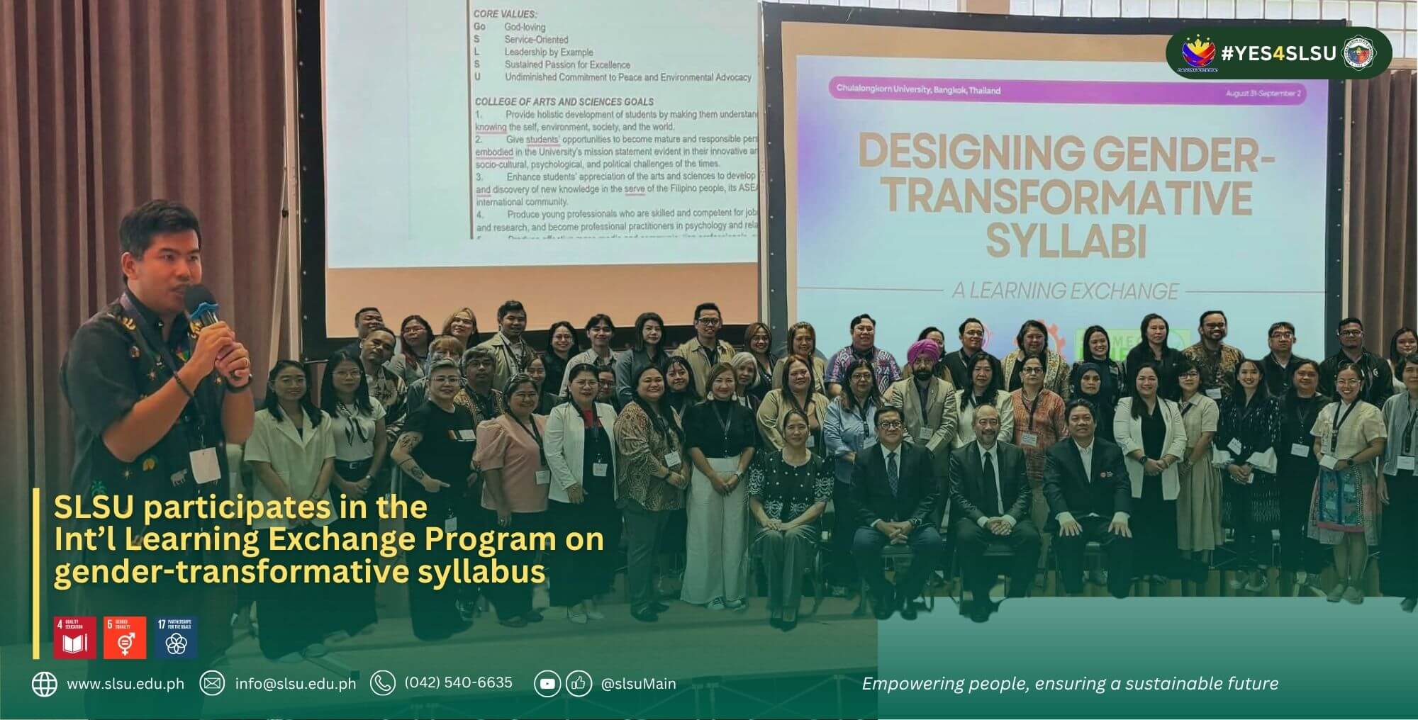 SLSU participation in the Learning Exchange Program in Gender-Transformative Syllabi.