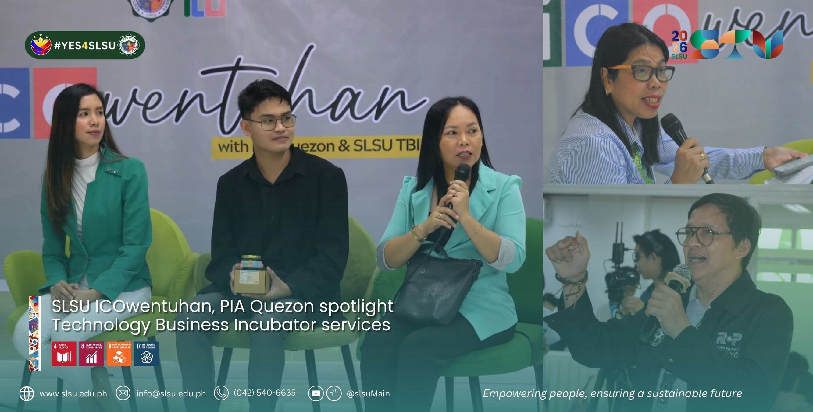 ICOwentuhan pilot episode featuring SLSU Technology Business Incubator services with PIA Quezon.