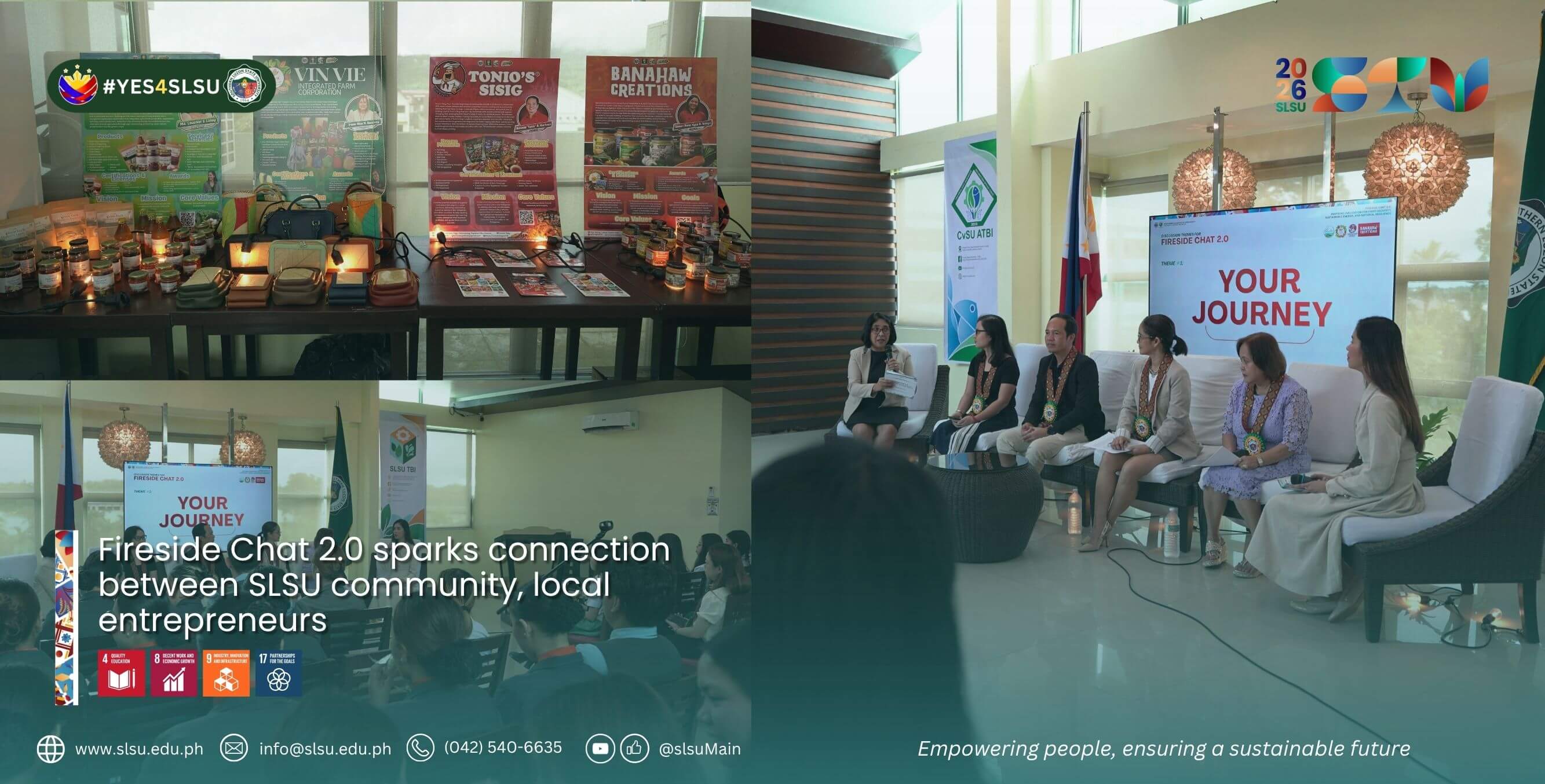 Fireside Chat 2.0 with the SLSU community and local entrepreneurs.